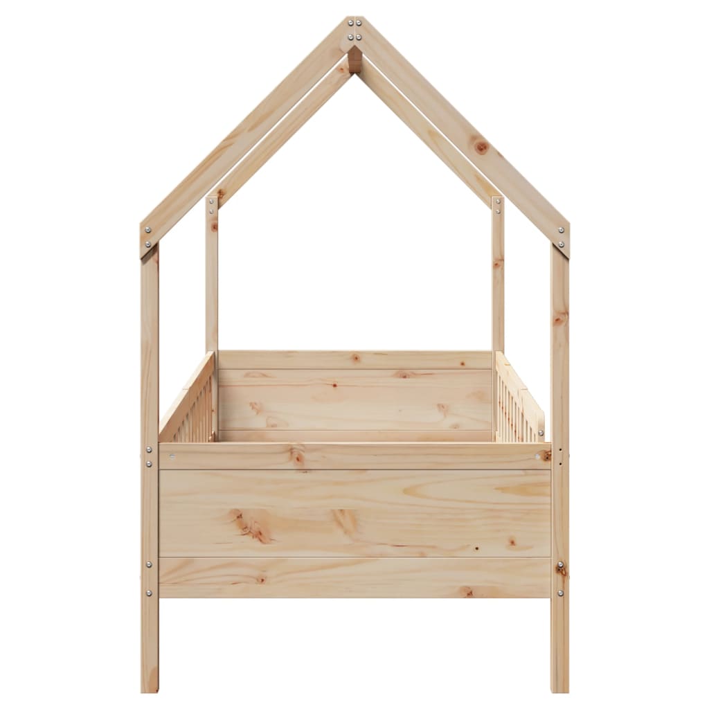 Cadre de lit d'enfants forme de maison 90x190cm bois massif pin Lits & cadres de lit vidaXL   