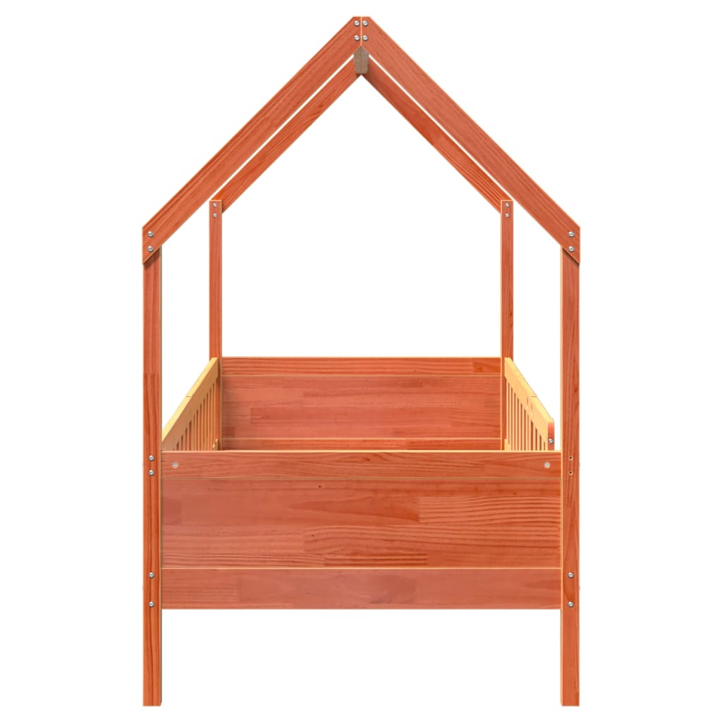 Cadre de lit d'enfants forme de maison 90x190cm bois massif pin Lits & cadres de lit vidaXL   