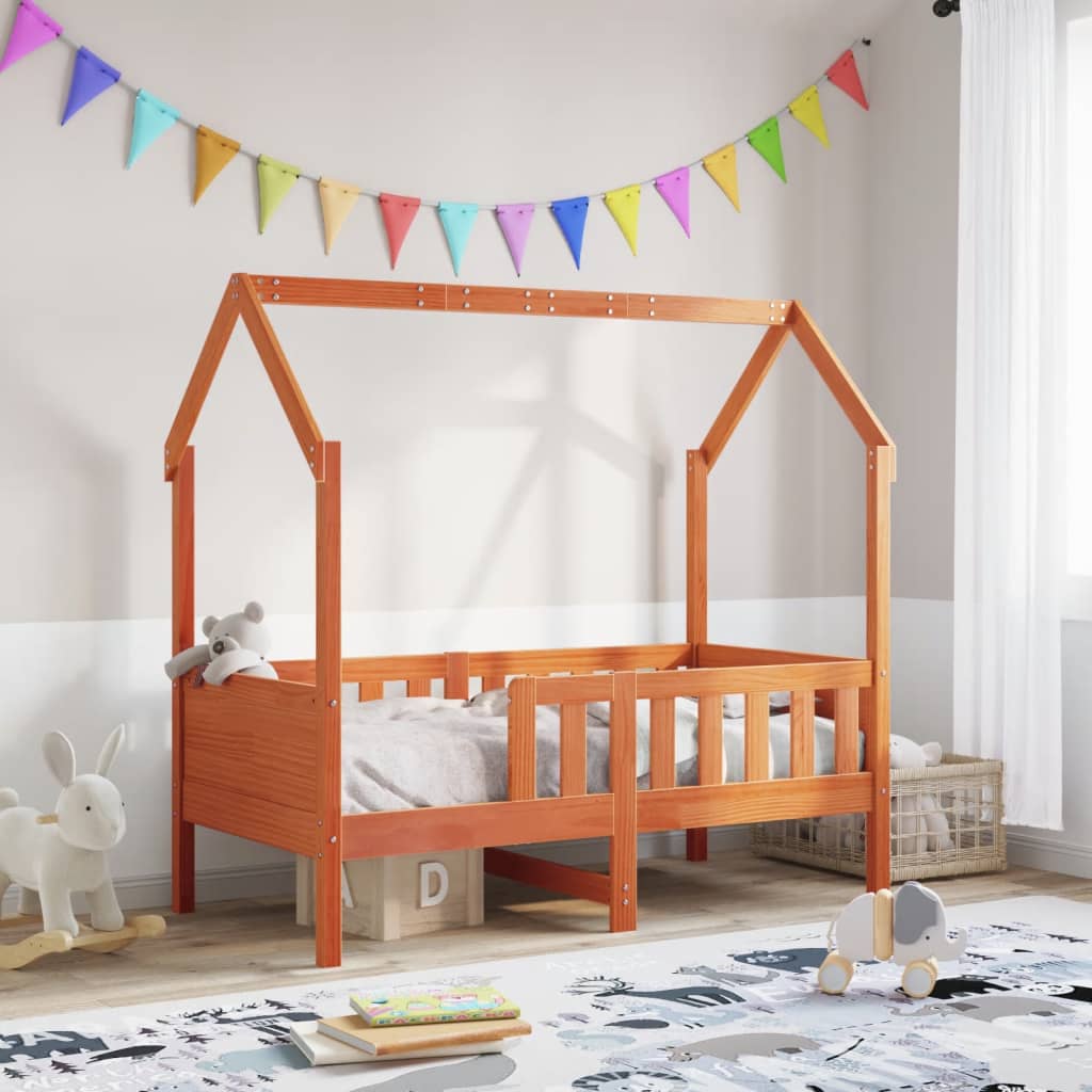 Cadre de lit d'enfants forme de maison 80x160cm bois pin massif Lits & cadres de lit vidaXL   