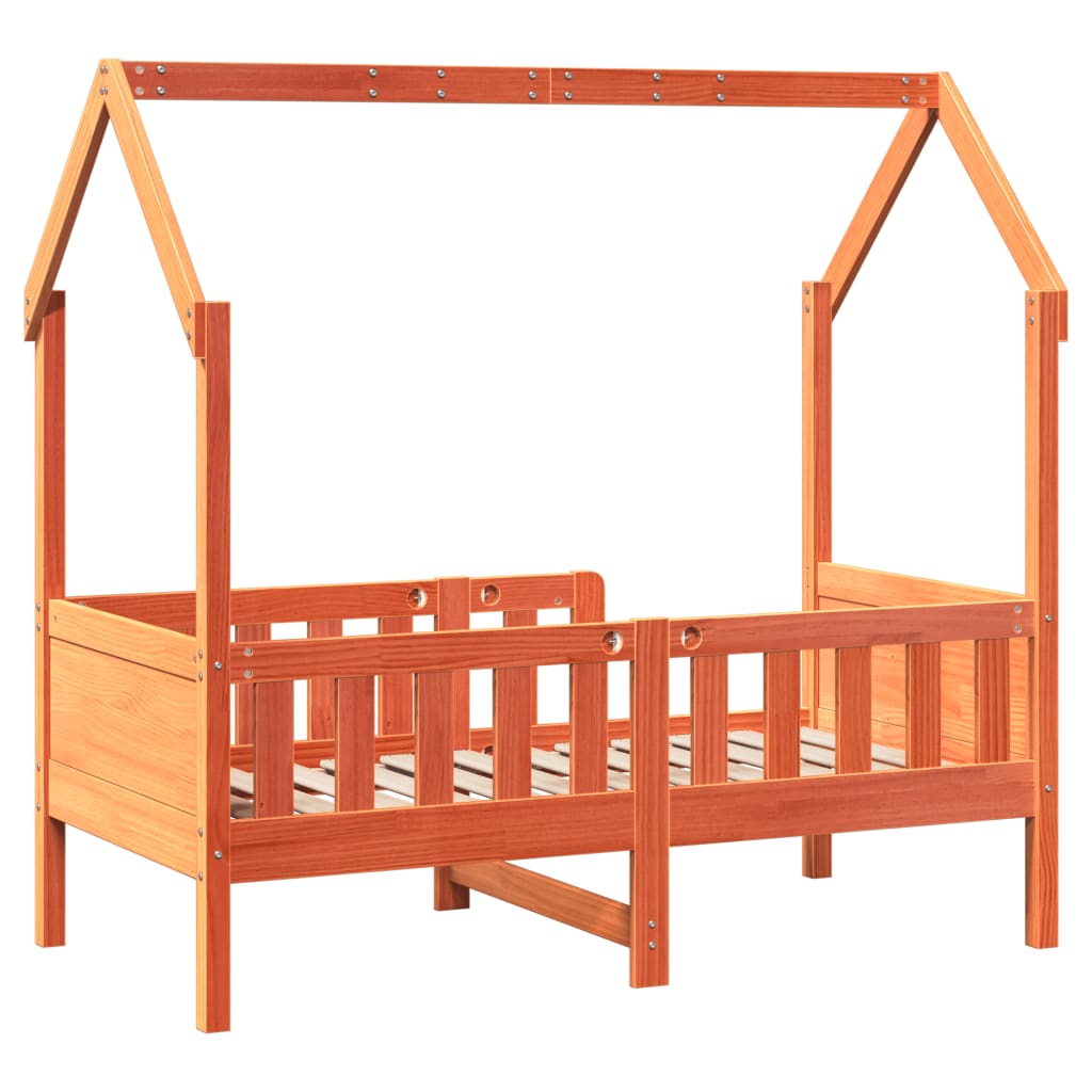 Cadre de lit d'enfants forme de maison 80x160cm bois pin massif Lits & cadres de lit vidaXL   