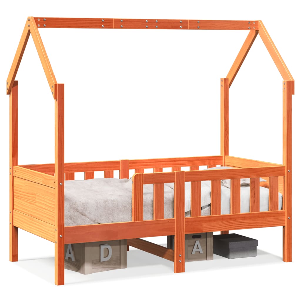 Cadre de lit d'enfants forme de maison 80x160cm bois pin massif Lits & cadres de lit vidaXL   