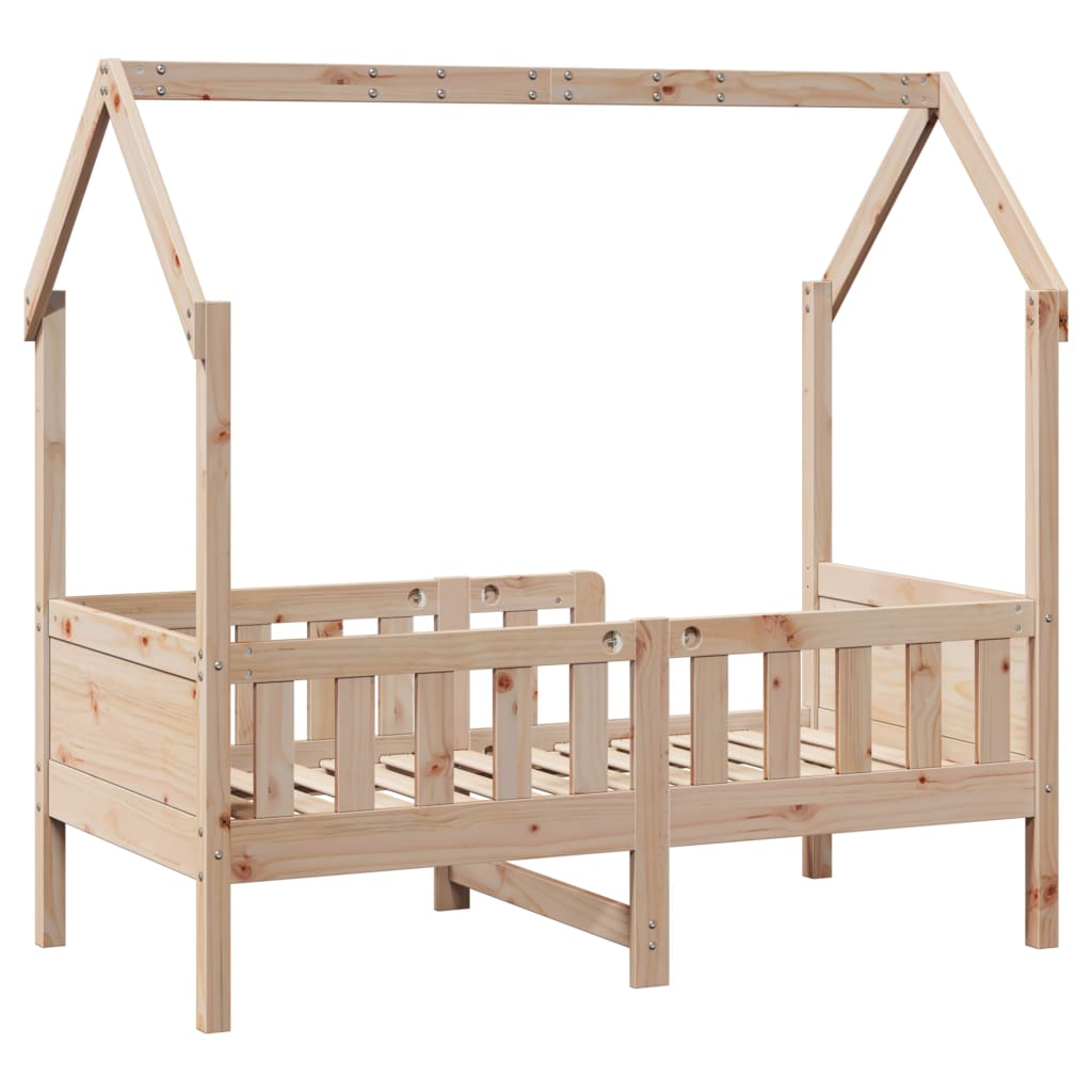 Cadre de lit d'enfants forme de maison 70x140cm bois pin massif Lits & cadres de lit vidaXL   