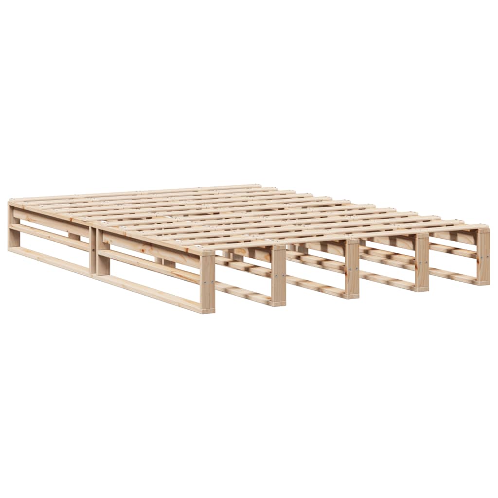 Cadre de lit 120x190 cm Bois de pin massif Lits & cadres de lit vidaXL   