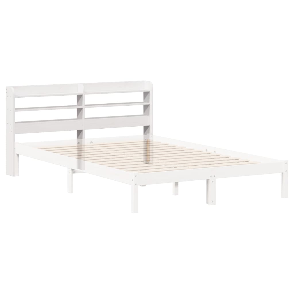 Tête de lit avec étagères blanc 150 cm bois massif de pin Têtes et pieds de lit vidaXL   