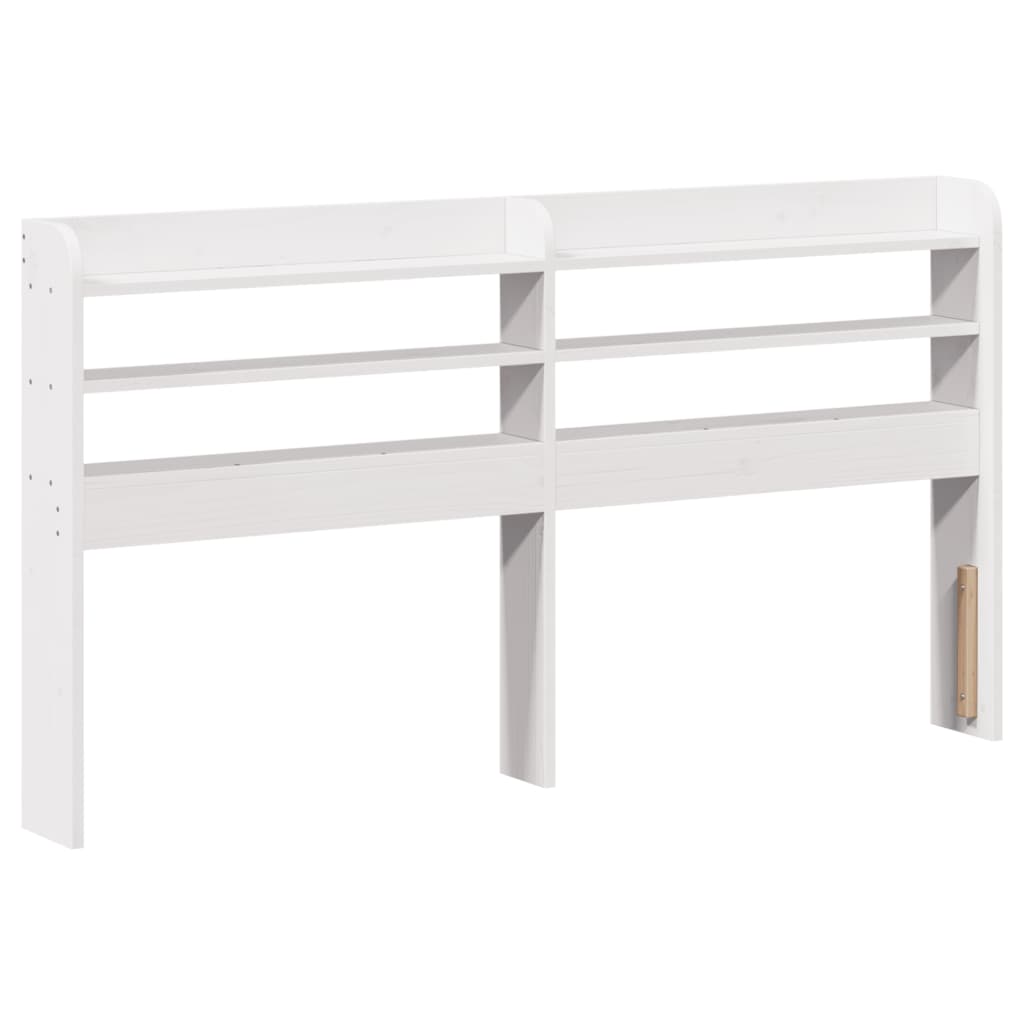 Tête de lit avec étagères blanc 140 cm bois massif de pin Têtes et pieds de lit vidaXL   