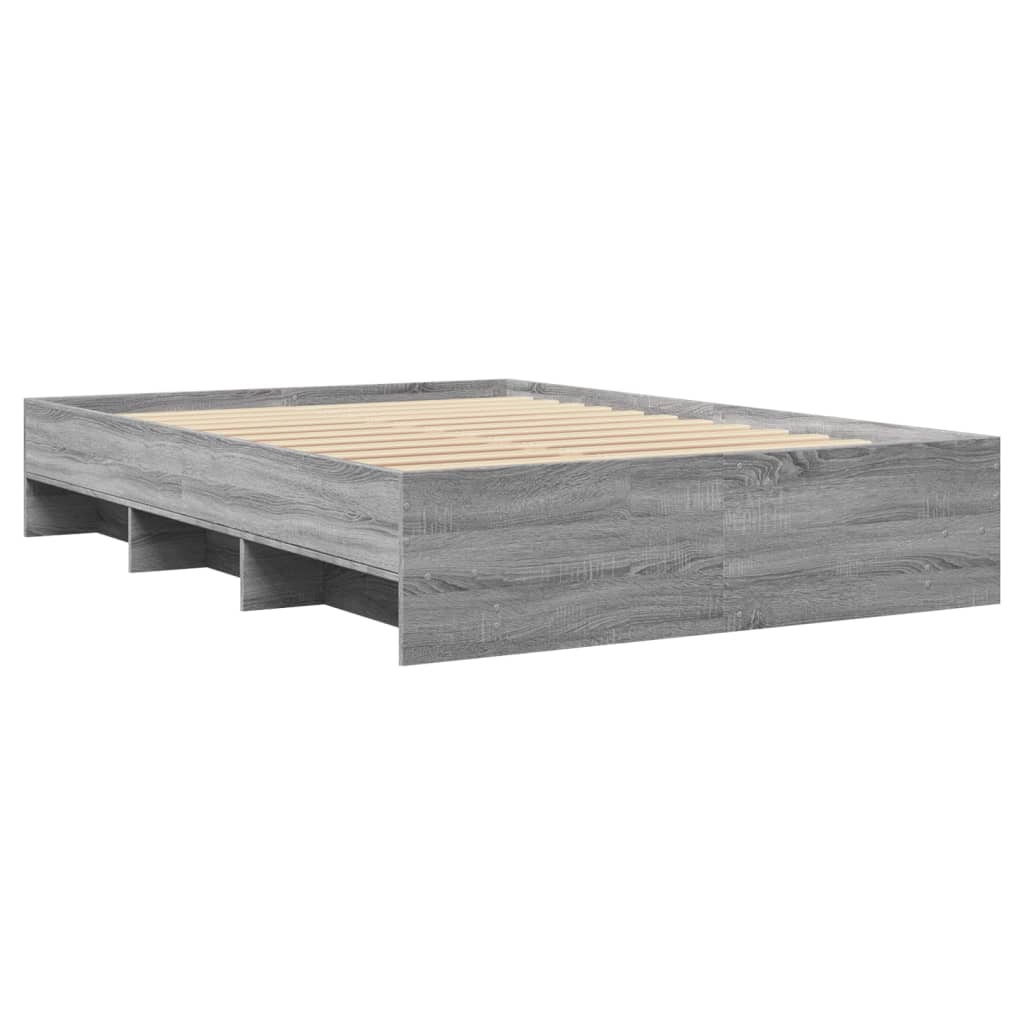 Cadre de lit sonoma gris 140x190 cm bois d'ingénierie Lits & cadres de lit vidaXL   