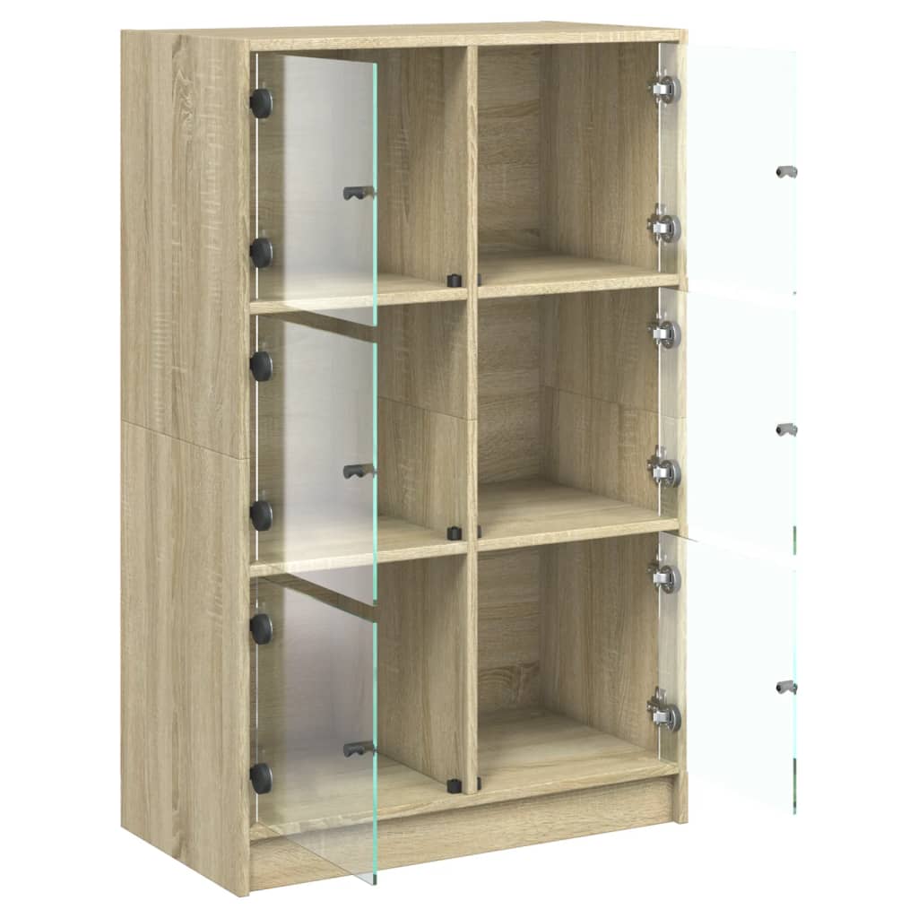 Image Buffet haut avec portes chêne sonoma bois d'ingénierie | Xios Store SNC vidaXL Xios Store SNC