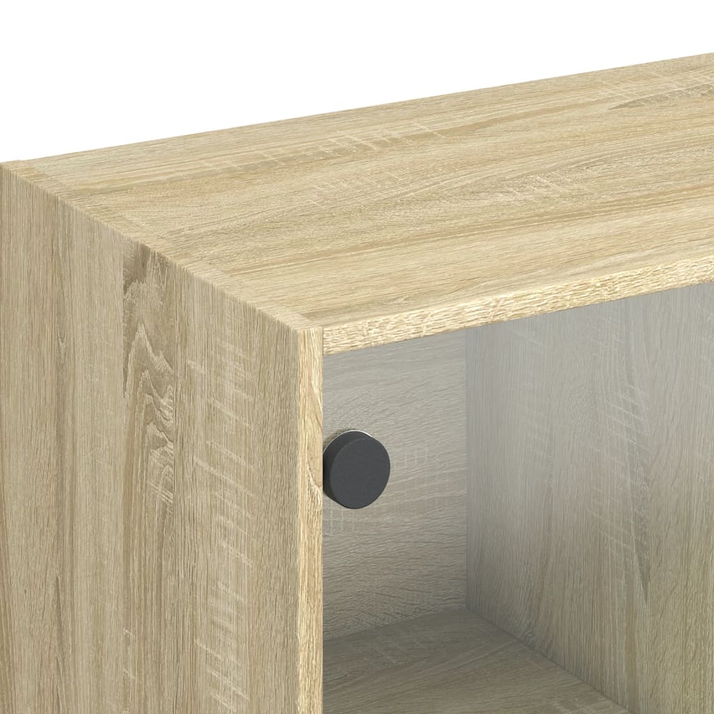 Image Buffet haut avec portes chêne sonoma bois d'ingénierie | Xios Store SNC vidaXL Xios Store SNC