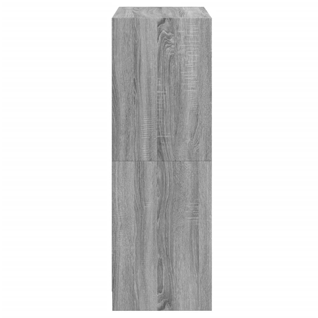 Image Buffet haut avec portes gris sonoma 68x37x109cm bois ingénierie | Xios Store SNC vidaXL Xios Store SNC