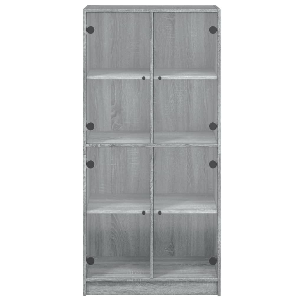 Image Buffet haut avec portes gris sonoma 68x37x142cm bois ingénierie | Xios Store SNC vidaXL Xios Store SNC