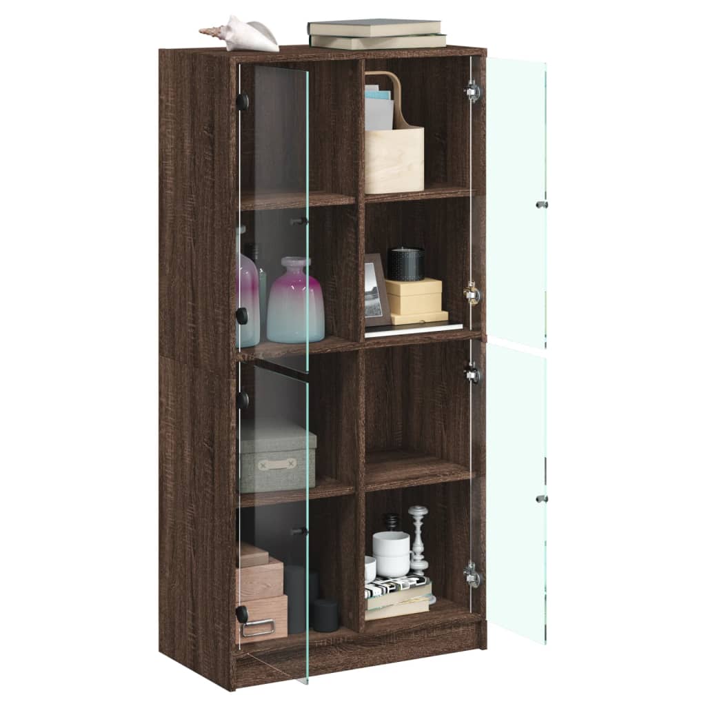 Image Buffet haut avec portes chêne marron bois d'ingénierie | Xios Store SNC vidaXL Xios Store SNC