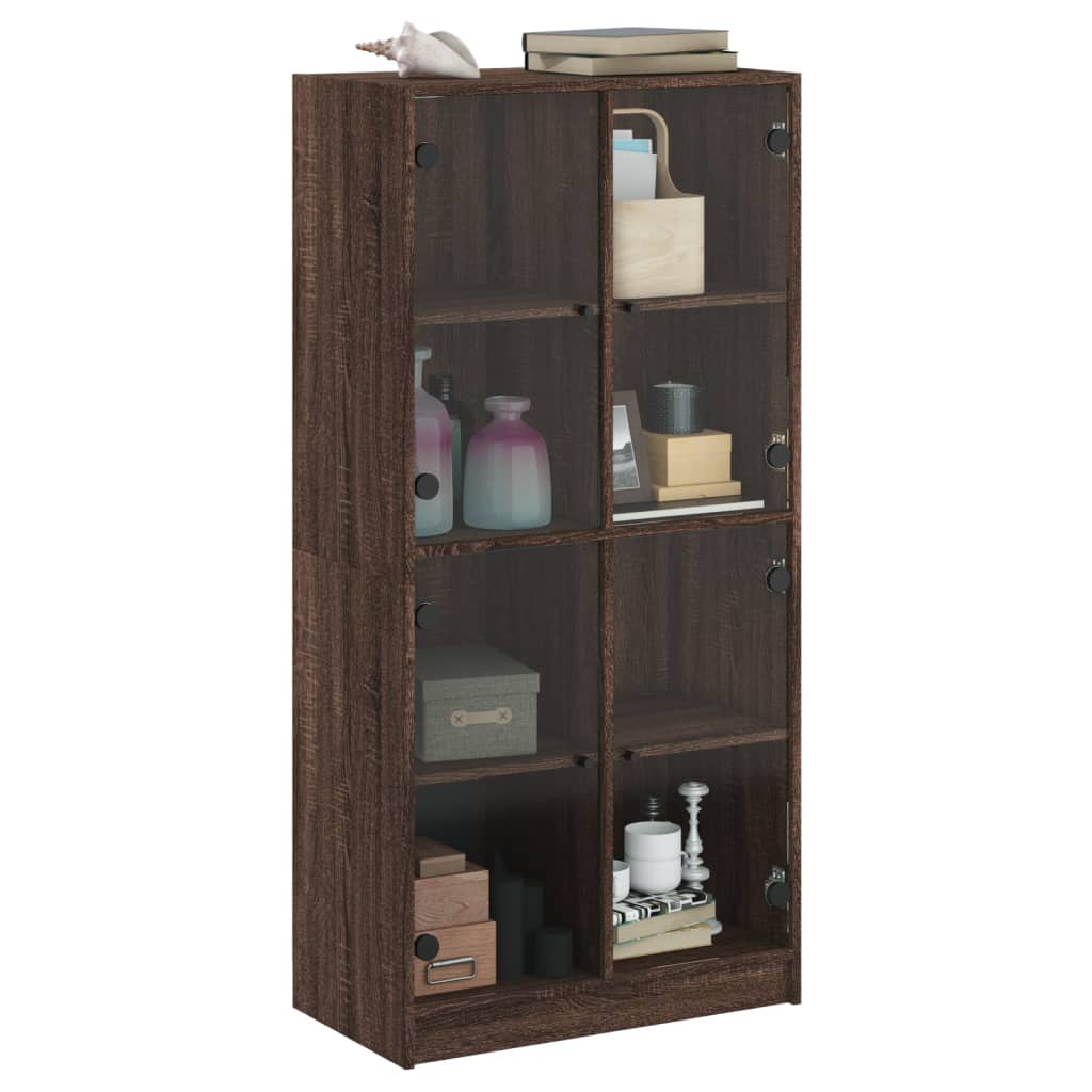 Image Buffet haut avec portes chêne marron bois d'ingénierie | Xios Store SNC vidaXL Xios Store SNC