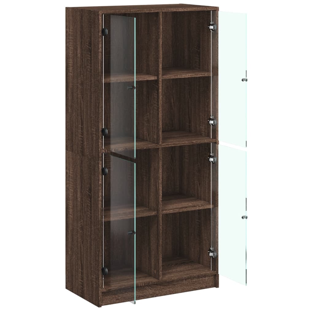 Image Buffet haut avec portes chêne marron bois d'ingénierie | Xios Store SNC vidaXL Xios Store SNC