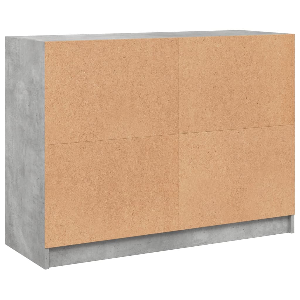 Image Buffet gris béton 102x37x75,5 cm bois d'ingénierie | Xios Store SNC vidaXL Xios Store SNC