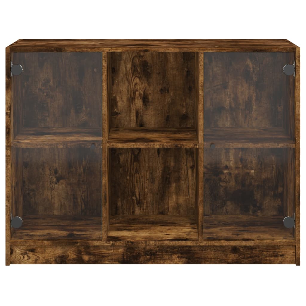 Image Buffet chêne fumé 102x37x75,5 cm bois d'ingénierie | Xios Store SNC vidaXL Xios Store SNC