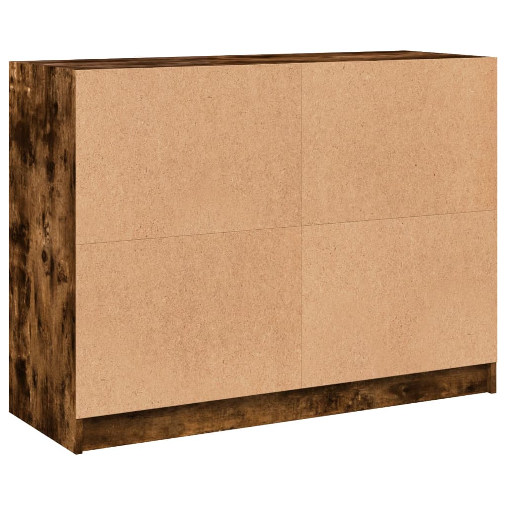 Image Buffet chêne fumé 102x37x75,5 cm bois d'ingénierie | Xios Store SNC vidaXL Xios Store SNC