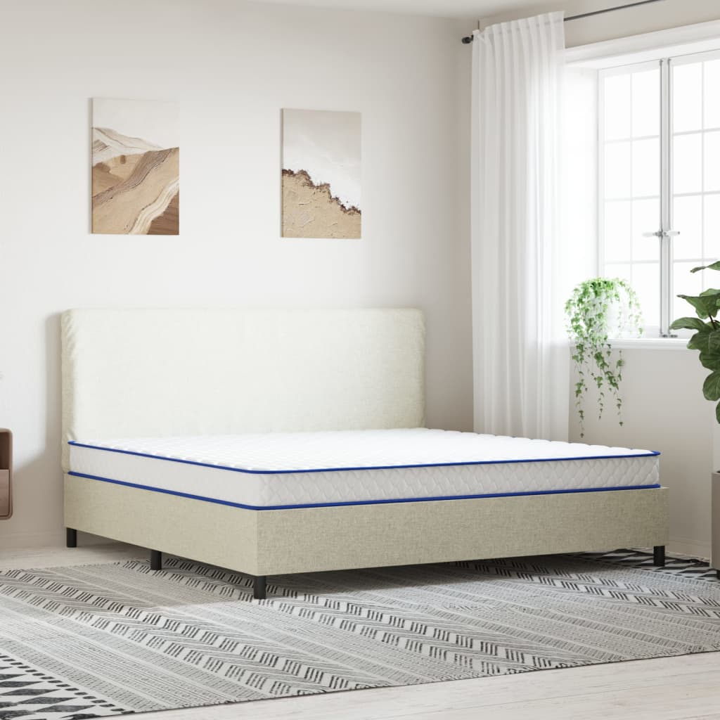 Matelas en mousse à mémoire de forme blanc 200x200x17 cm Matelas vidaXL   