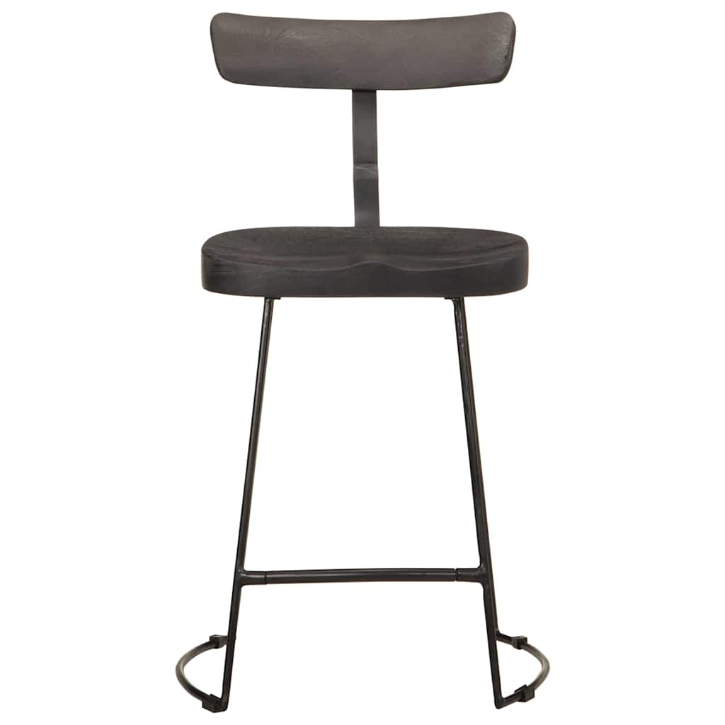 Tabourets de bar lot de 2 noir 49x43x79 cm bois manguier massif Tabourets de bar vidaXL