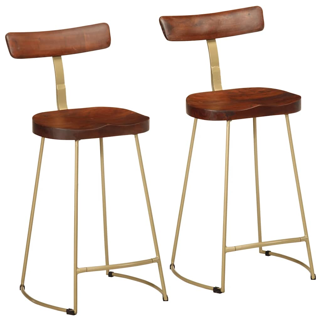 Tabourets de bar lot de 2 49x43x88 cm bois de manguier massif Tabourets de bar vidaXL