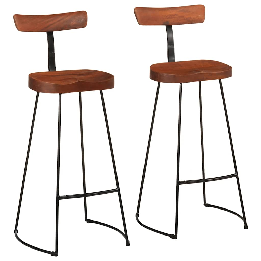 Tabourets de bar lot de 2 49x43x103 cm bois de manguier massif Tabourets de bar vidaXL