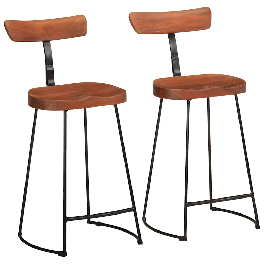 Tabourets de bar lot de 2 49x43x88 cm bois de manguier massif Tabourets de bar vidaXL