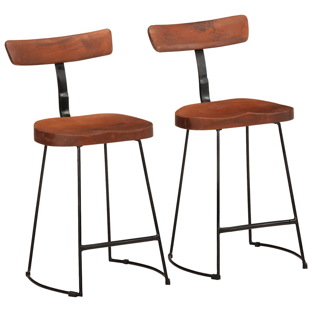 Tabourets de bar lot de 2 49x43x79 cm bois de manguier massif Tabourets de bar vidaXL