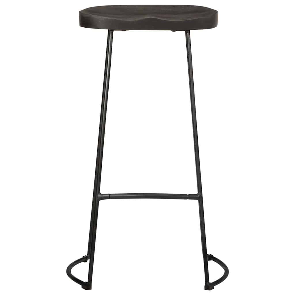 Tabourets de bar lot de 2 noir 45x40x78 cm bois manguier massif Tabourets de bar vidaXL