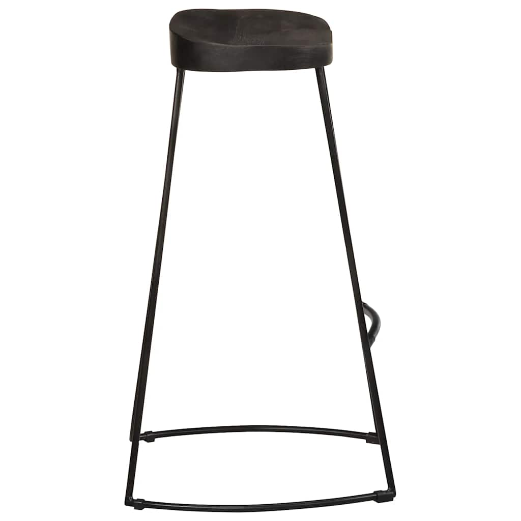 Tabourets de bar lot de 2 noir 45x40x78 cm bois manguier massif Tabourets de bar vidaXL