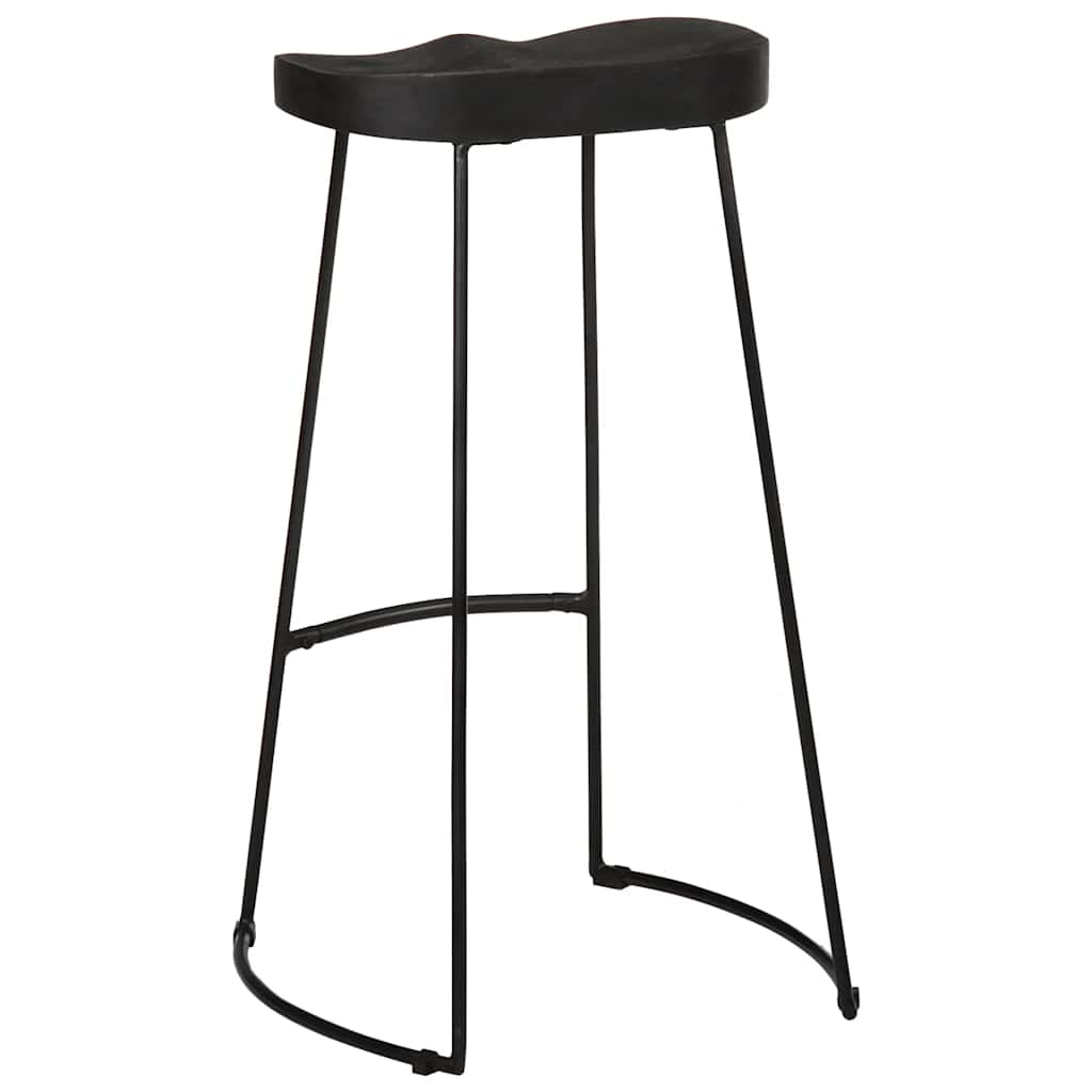 Tabourets de bar lot de 2 noir 45x40x78 cm bois manguier massif Tabourets de bar vidaXL