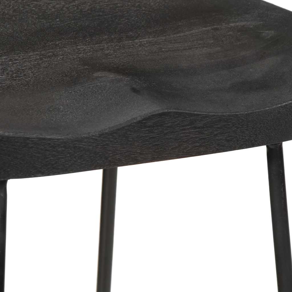 Tabourets de bar lot de 2 noir 45x40x78 cm bois manguier massif Tabourets de bar vidaXL