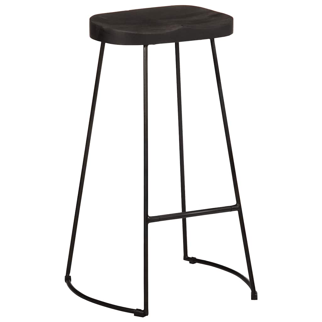 Tabourets de bar lot de 2 noir 45x40x78 cm bois manguier massif Tabourets de bar vidaXL