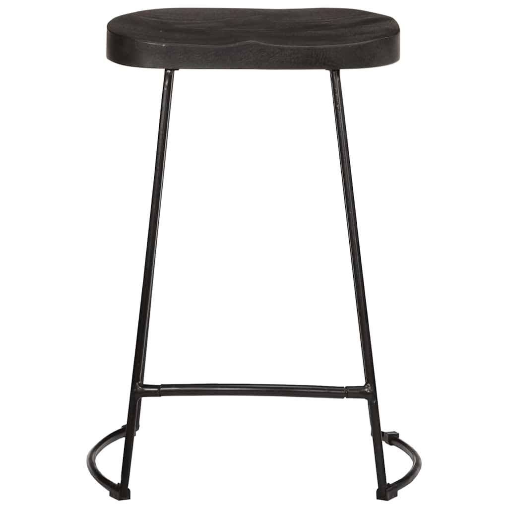 Tabourets de bar lot de 2 noir 45x40x62 cm bois manguier massif Tabourets de bar vidaXL