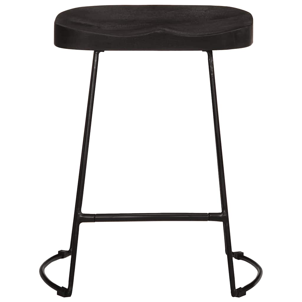 Tabourets de bar lot de 2 noir 46x38x52 cm bois manguier massif Tabourets de bar vidaXL