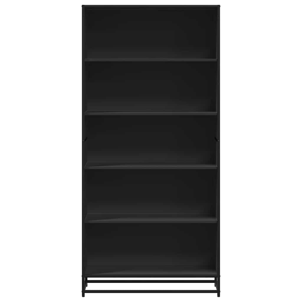 Bibliothèque noir 80,5x35x170,5 cm bois d'ingénierie Bibliothèques vidaXL