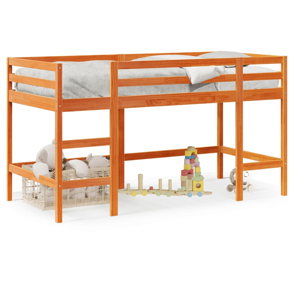 Lit mezzanine enfants avec échelle 80x200 cm bois pin massif Lits & cadres de lit vidaXL   