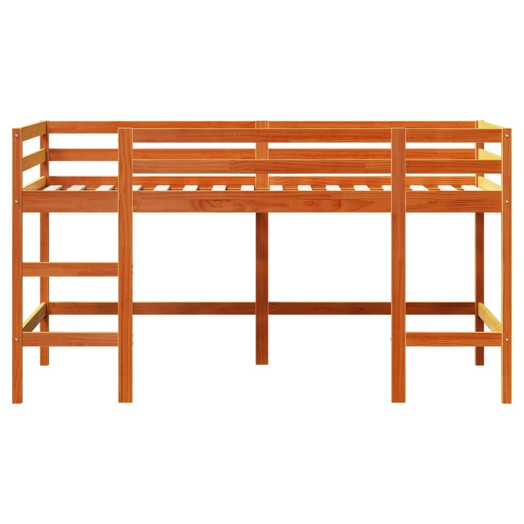 Lit mezzanine enfants avec échelle 90x200 cm bois de pin massif Lits & cadres de lit vidaXL   