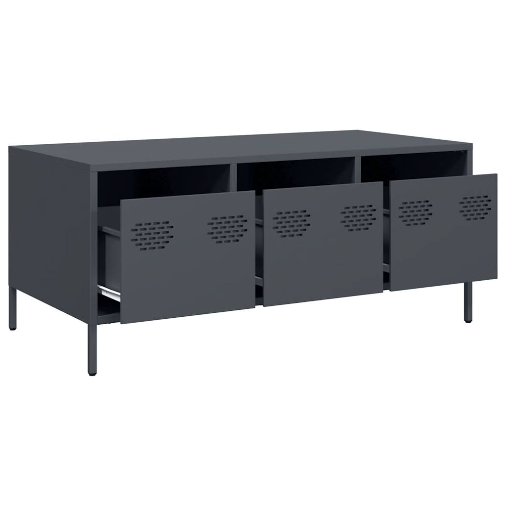 Table basse anthracite 101,5x50x43,5 cm acier laminé à froid Tables basses vidaXL   