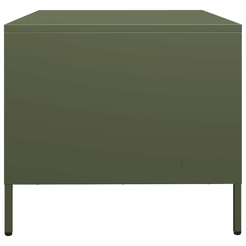 Table basse vert olive 101,5x50x43,5 cm acier laminé à froid Tables basses vidaXL   