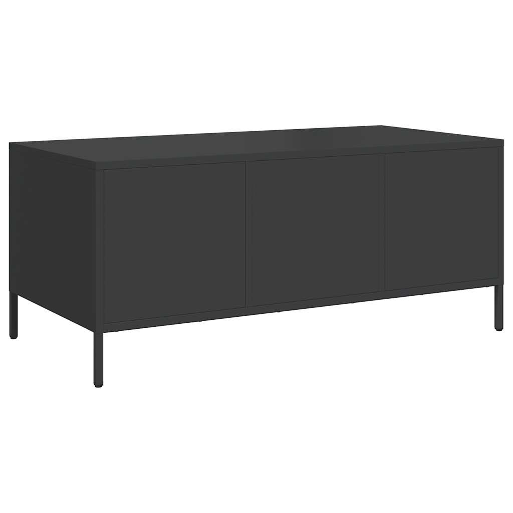 Table basse noir 101,5x50x43,5 cm acier laminé à froid Tables basses vidaXL   