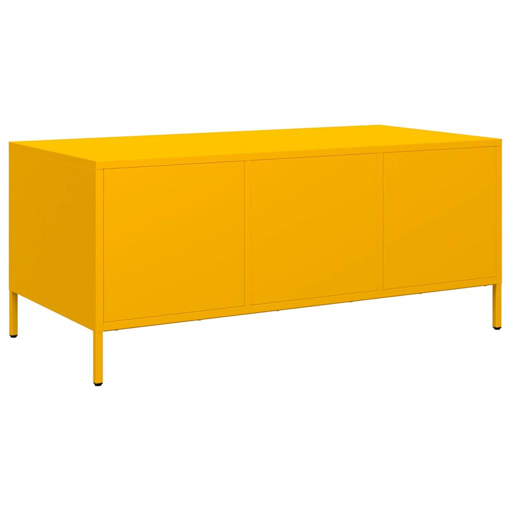 Table basse jaune moutarde 101,5x50x43,5cm acier laminé à froid Tables basses vidaXL   