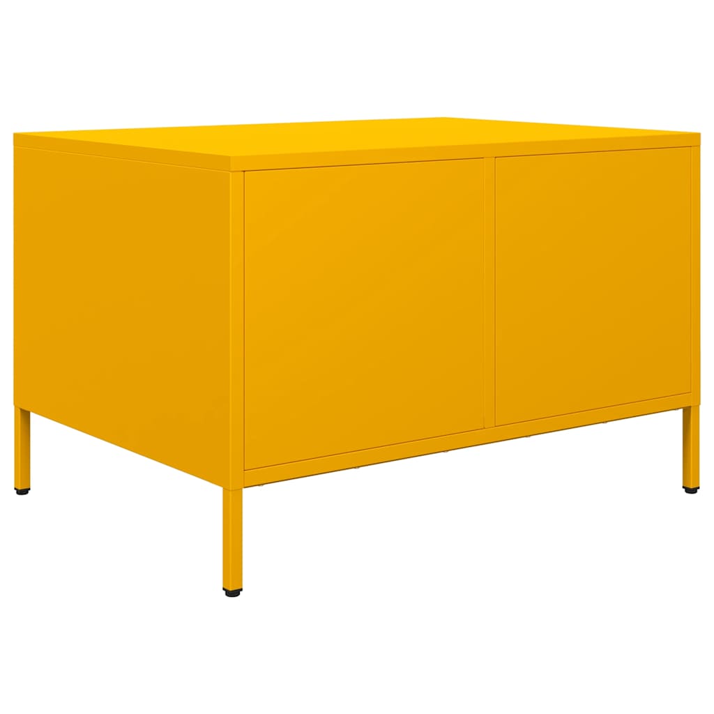 Table basse jaune moutarde 68,5x50x43,5 cm acier laminé à froid Tables basses vidaXL   