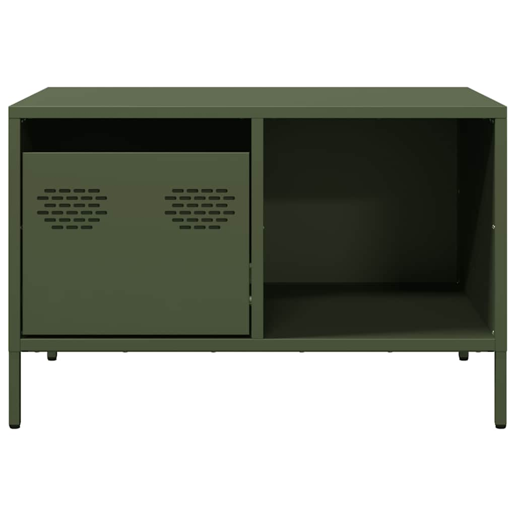 Table basse vert olive 68,5x50x43,5 cm acier laminé à froid Tables basses vidaXL   