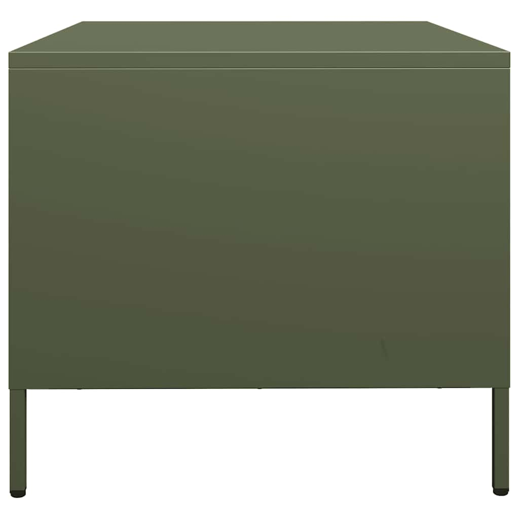 Table basse vert olive 68,5x50x43,5 cm acier laminé à froid Tables basses vidaXL   