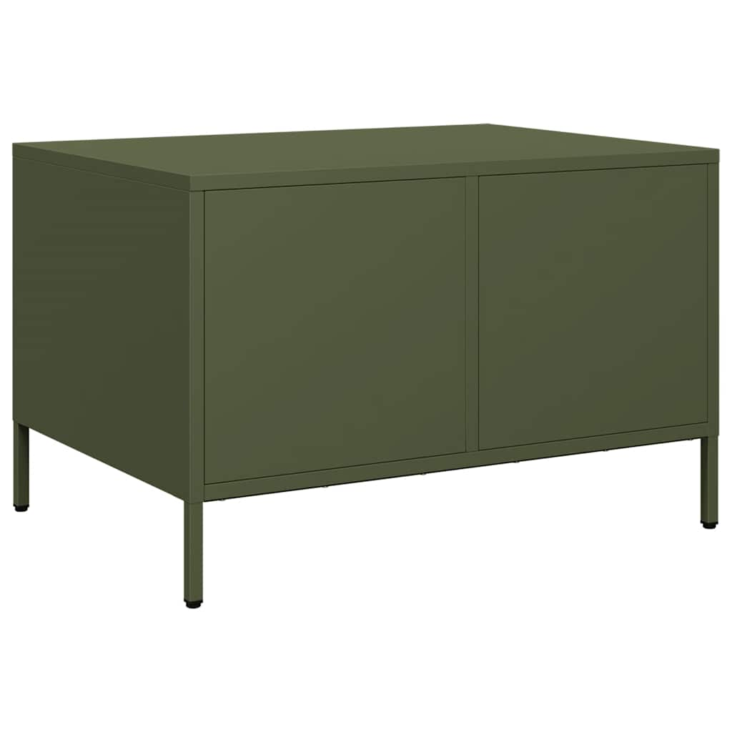 Table basse vert olive 68,5x50x43,5 cm acier laminé à froid Tables basses vidaXL   