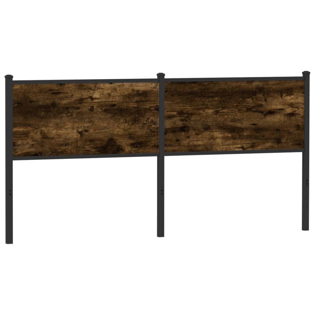 Tête de lit chêne fumé 160 cm bois d'ingénierie et acier Têtes et pieds de lit vidaXL   