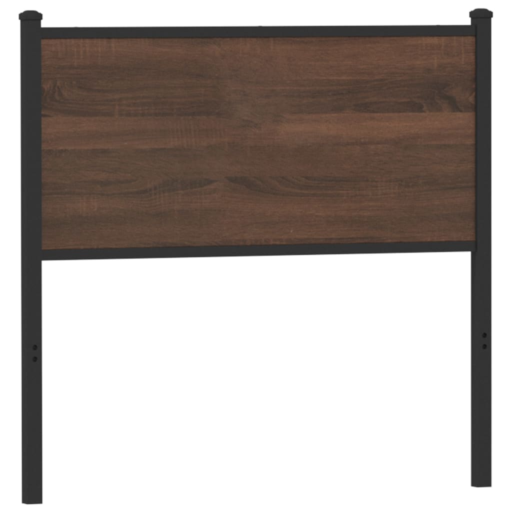 Tête de lit chêne marron 80 cm bois d'ingénierie et acier Têtes et pieds de lit vidaXL   