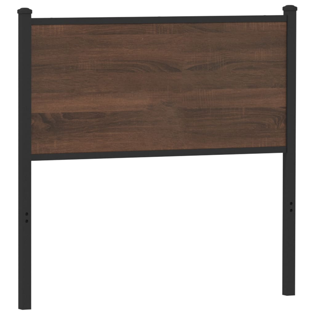 Tête de lit chêne marron 80 cm bois d'ingénierie et acier Têtes et pieds de lit vidaXL   