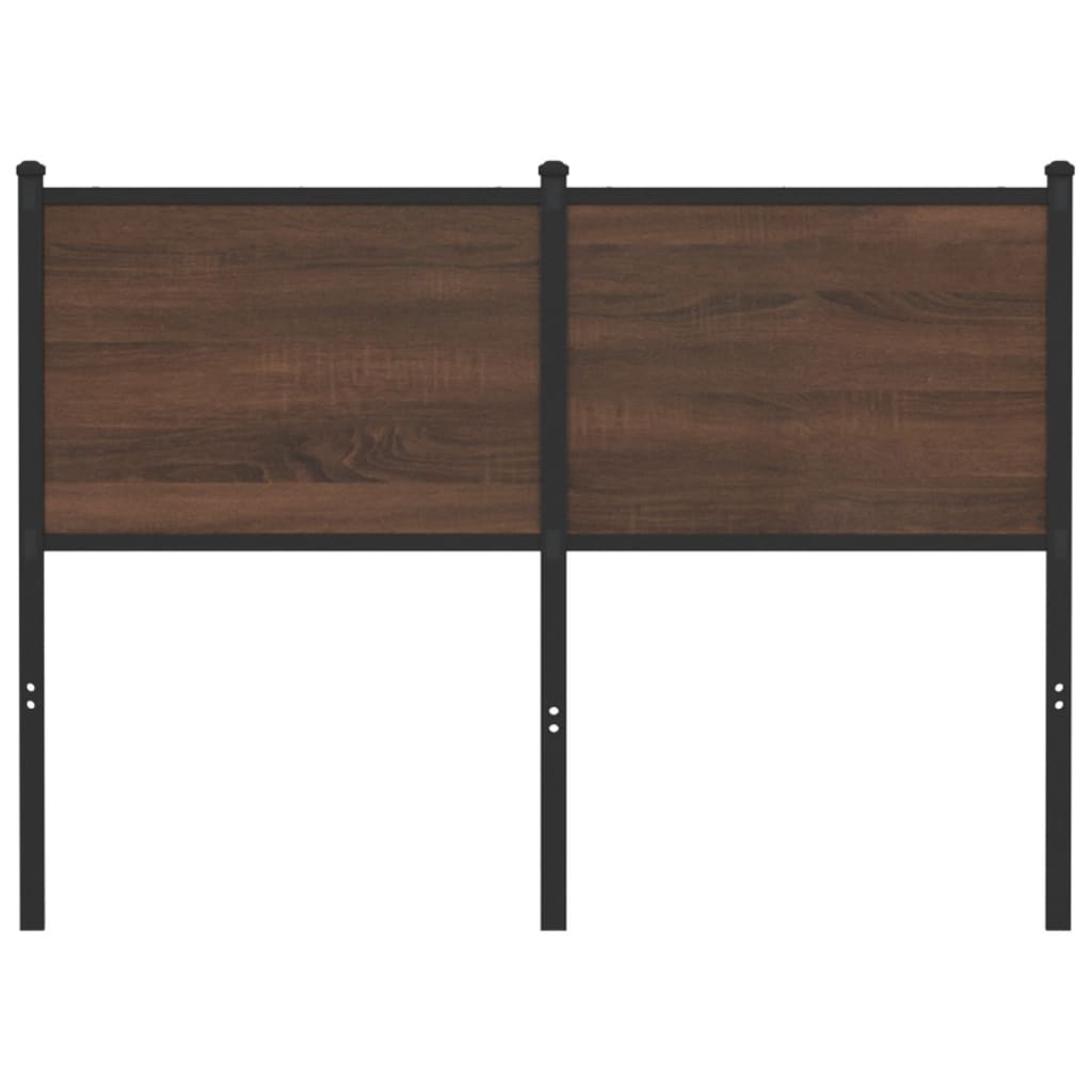 Tête de lit chêne marron 120 cm bois d'ingénierie et acier Têtes et pieds de lit vidaXL   