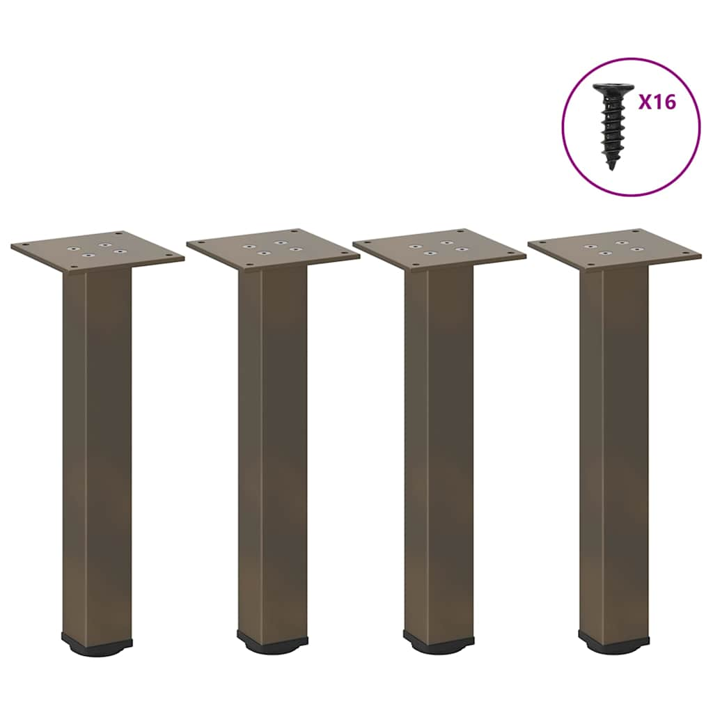 Pieds de table basse acier naturel 4 pcs 30-32 cm acier Pieds de table vidaXL