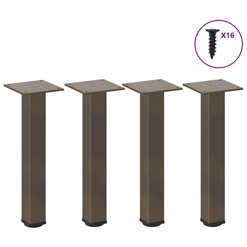 Pieds de table basse acier naturel 4 pcs 42-44 cm acier Pieds de table vidaXL